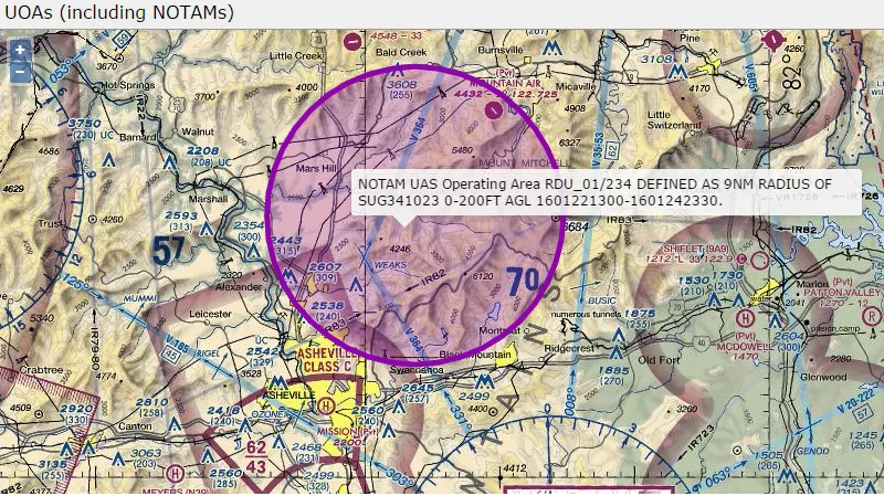 * the actual flying will be a small subset of this airspace but since they make you do a center point with a radius it has to be filed like this
